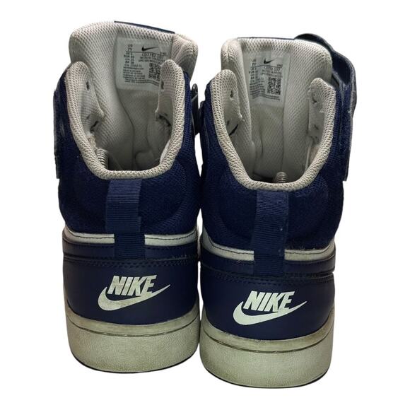Nike Borough Mid Youth Basketball Sneakers - Size 7Y - White/Navy - Picture 6 of 8